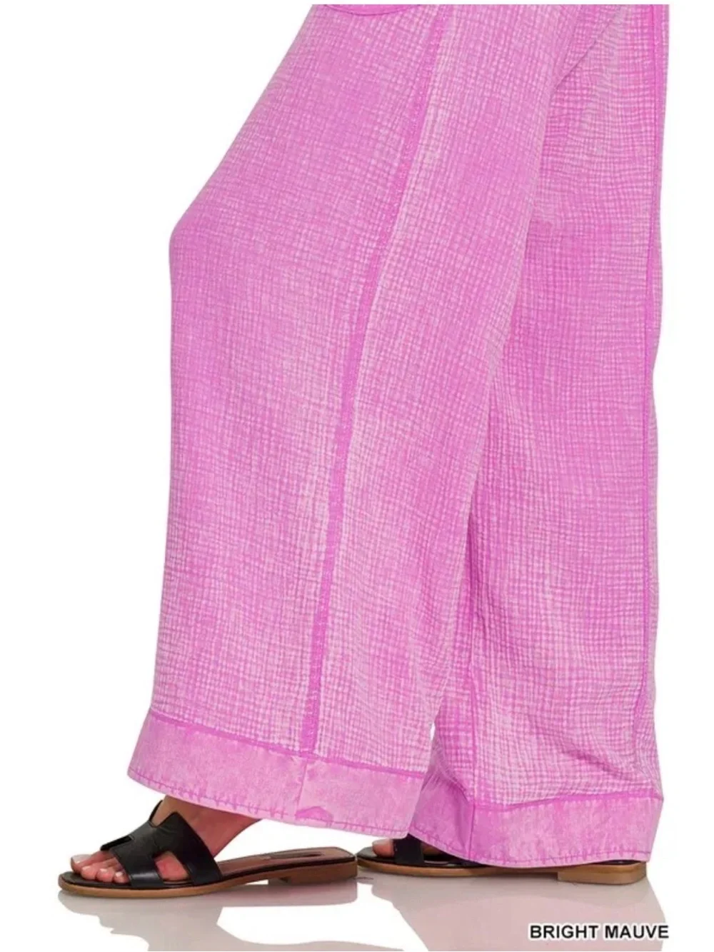 Zenana Ocean Blue Wide-Leg Overalls - Picture 5 of 5
